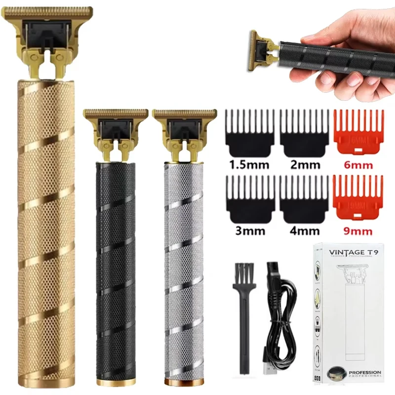USB T9 Hair Clipper Professional Electric Hair Trimmer Barber Shaver Trimmer Beard 0mm Men Hair Cutting Machine for Men Cordless