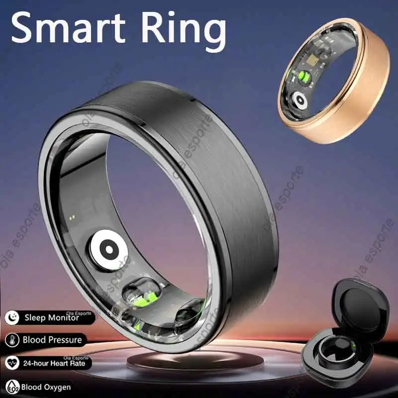 Nuovo per Xiaomi Smart Ring uomo donna grado militare guscio in acciaio al titanio monitoraggio della salute IP68 e 3ATM modalità Multi-sport