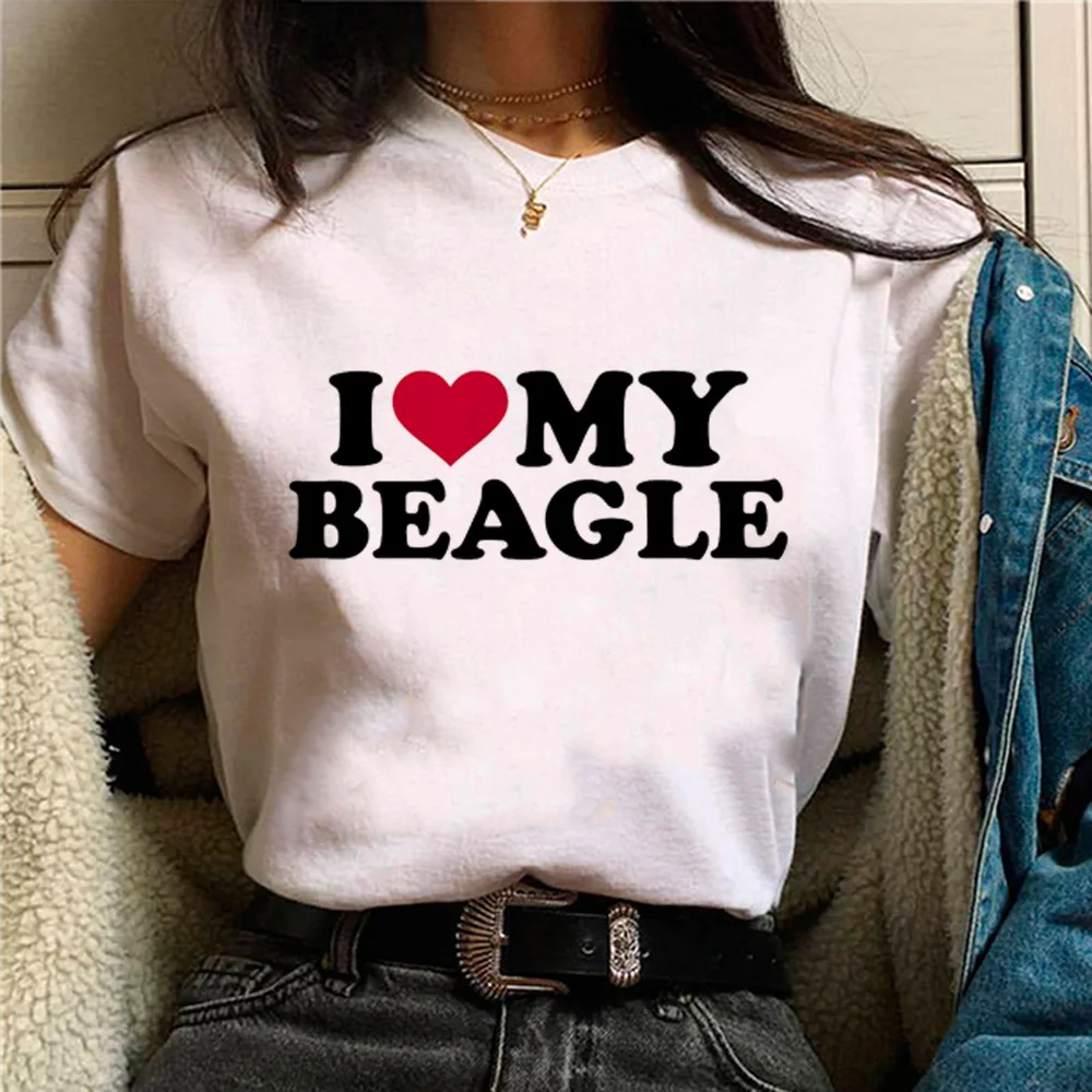 Beagle top women streetwear t-shirts girl designer clothes