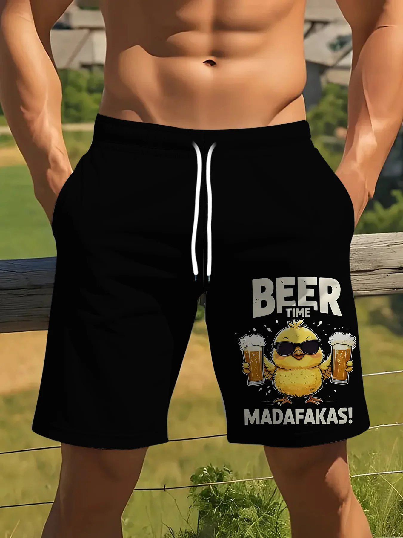 Summer Hot Selling Men's Graffiti Style Letter Printed Shorts, Trendy and Cool Sports and Leisure