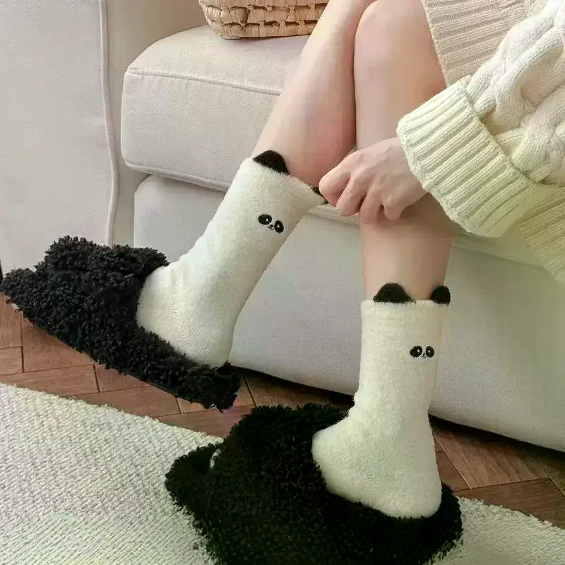 1-пара-белых-средних-носков-милые-флисовые-носки-с-рисунком-животных-толстые-теплые-домашние-носки-тапочки-девчачьи-универсальные-аксессуары-носки-в-подарок