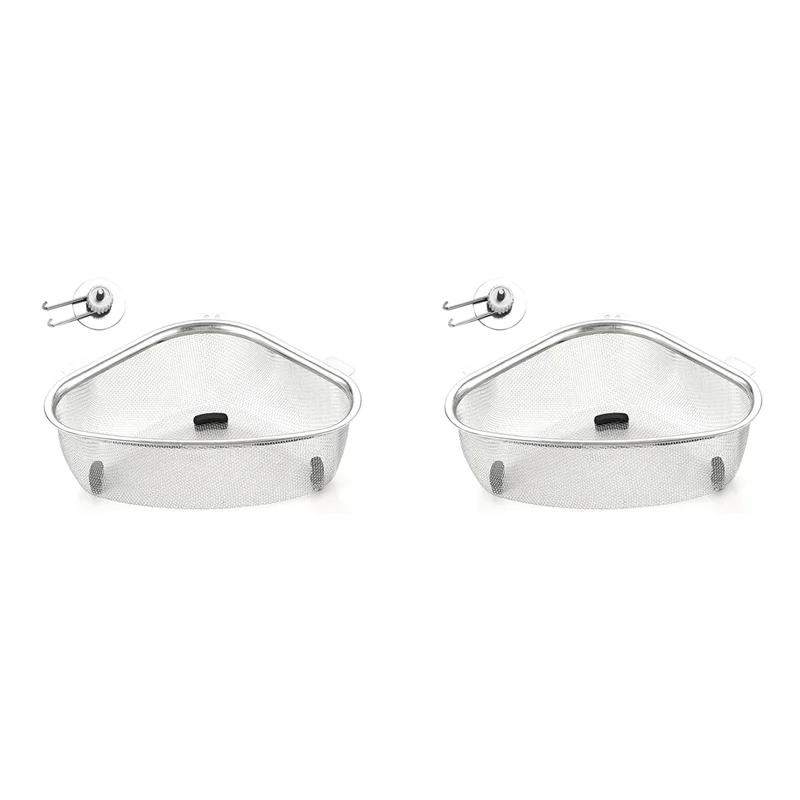 

A7THK-2X Треугольная сливная корзина для раковины Кухонная треугольная корзина с фильтром для хранения фруктов и овощей Сливная корзина B