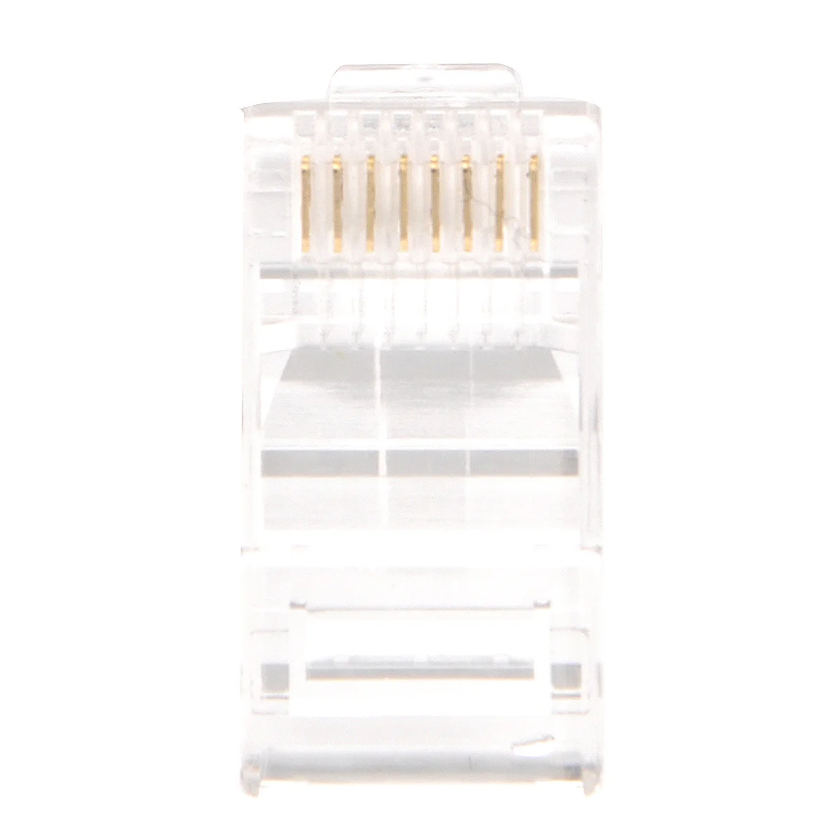 

100Pcs Network Cable Connectors Rj45 Crimp Plugs for Cat5e 8p8c Gold Plated Strong Signal Transmission Easy to Use