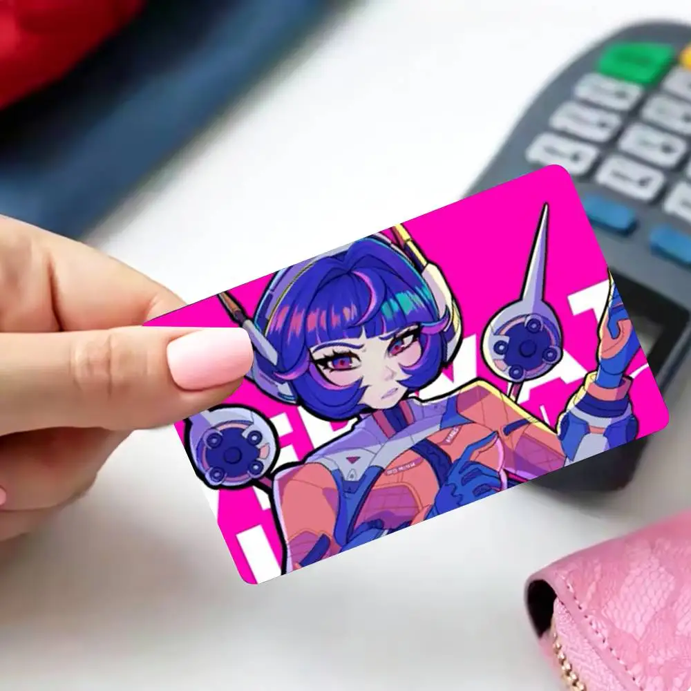 Sci-fi Juno Overwatch 2 Character   4pcs 1Set Card Stickers Small Waterproof Chip 4PCS Card Sticker Anti-Scratch