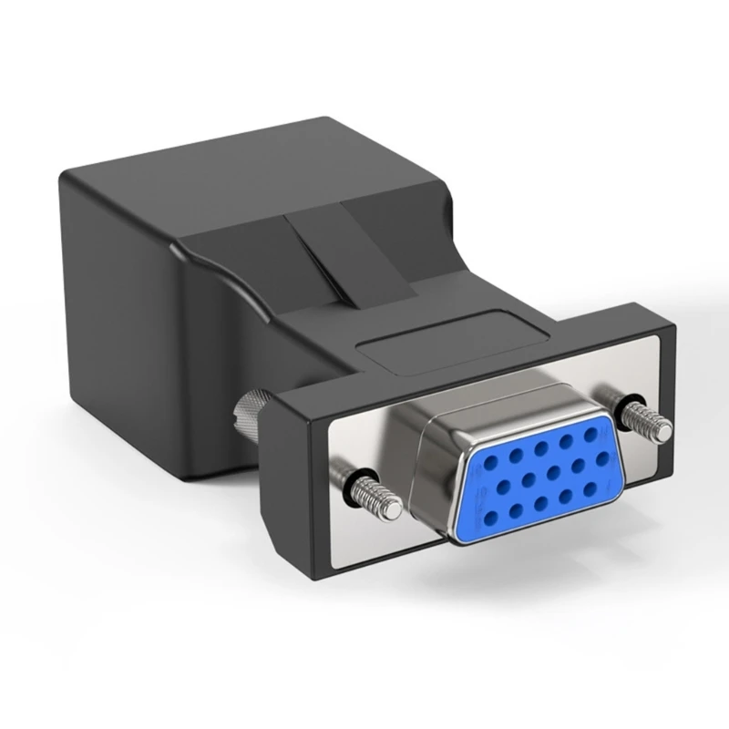 Universal VGA to Ethernet RJ45 Adapter for Professional Multimedia and Video Setups