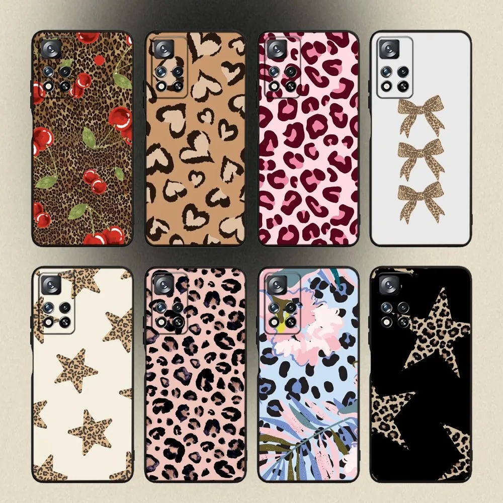 Fashion Tiger Leopard Print Phone Case For Samsung Galaxy A20,A21s,A22,A31,A32,A52,A53,A72,73,A80,A91 Soft Black Cover