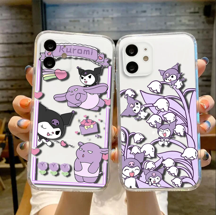 A10 Kuromi Soft transparent Case for iPhone 15 14 Plus 13 12 11 X XS XR Pro Max Mini 8 7 6 6S Plus image 4