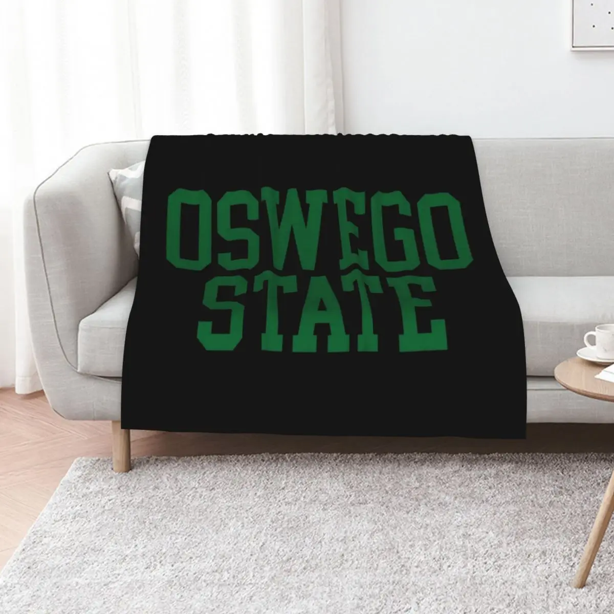 

suny oswego - college font Throw Blanket Soft Beds Bed linens heavy to sleep Softest Blankets