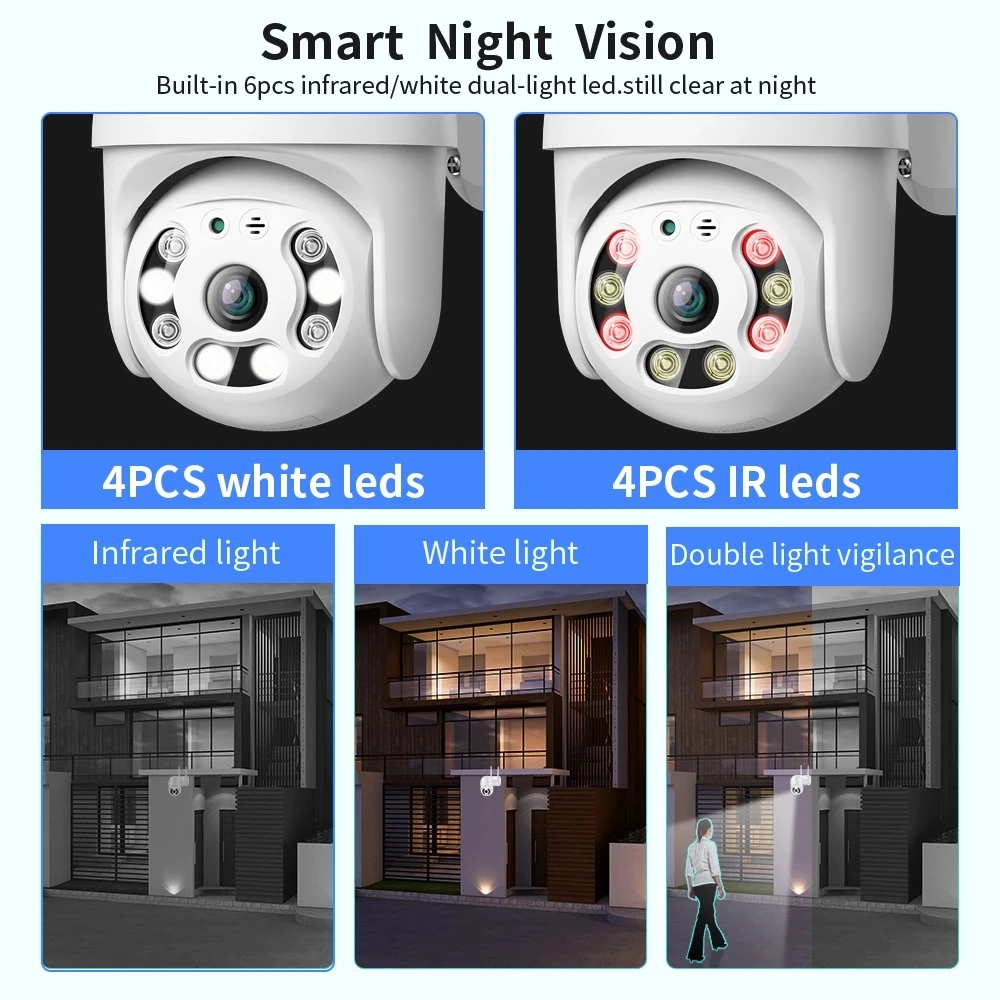 กล้อง A12ความปลอดภัยในบ้าน HD การมองเห็นได้ในเวลากลางคืน1080P ไร้สาย WiFi กล้องอินเตอร์คอมระยะไกลกันน้ำความปลอดภัยในบ้านบัตร TF