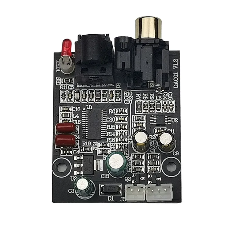 CS8416 CS4344 24บิต192K ไฟเบอร์ Coaxial DAC ถอดรหัสสเตอริโอเอาต์พุตเสียง