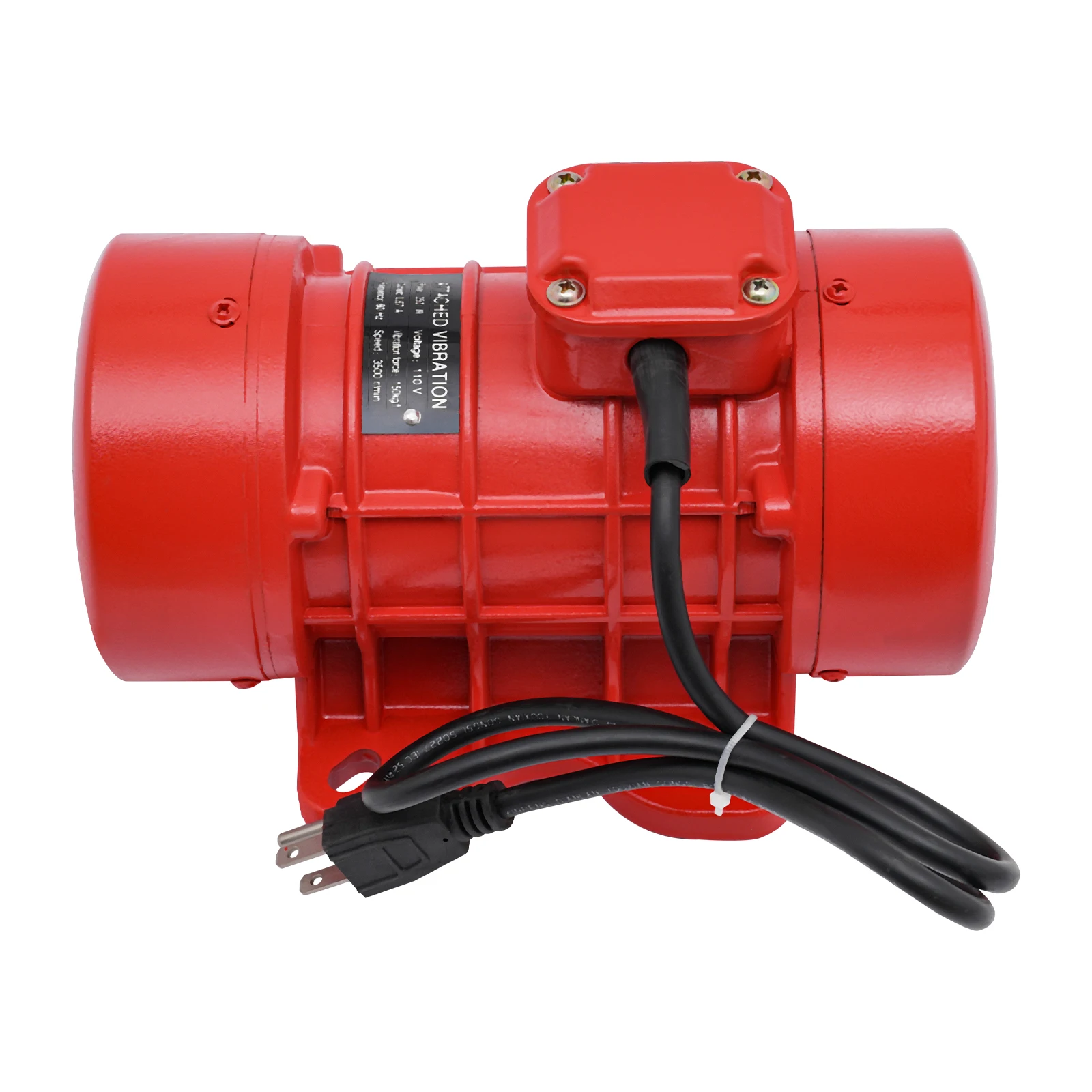 110V Red Concrete Vibrator Motor Aluminum Pure Copper Single Phase Concrete Vibrator 250W for Mining Metallurgy