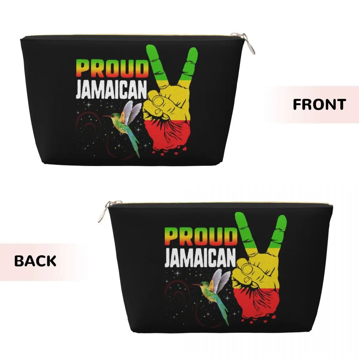 Custom Travel Proud Jamaican Flag Toiletry Bag Cute Jamaica Rasta Reggae Makeup Cosmetic Organizer Beauty Storage Dopp Kit Case