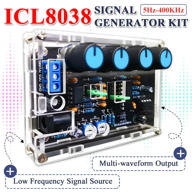 DIY ICL8038 wielofunkcyjny generator sygnału niskiej częstotliwości 5 Hz-400 kHz wielo-falowy DIY projekt lutowania praktyka zestaw elektroniczny