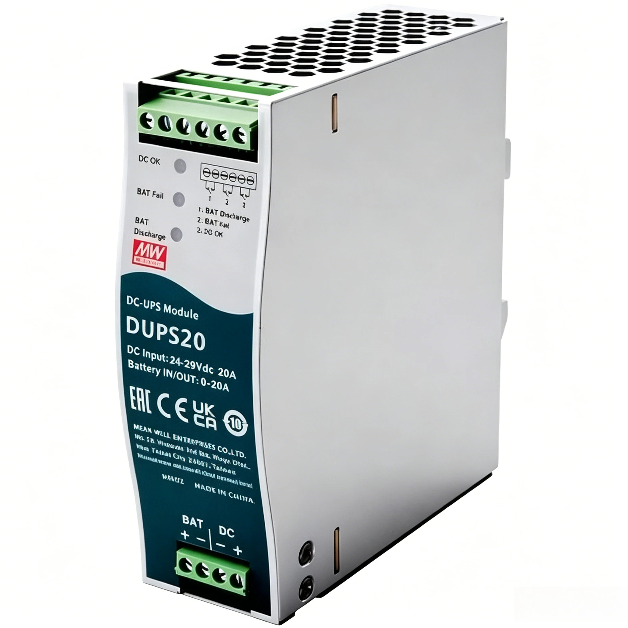Din Rail Mount DC UPS Uninterruptible Power Module DUPS20(20A) DUPS40(40A) 24V Battery Backup Switching Power Supply