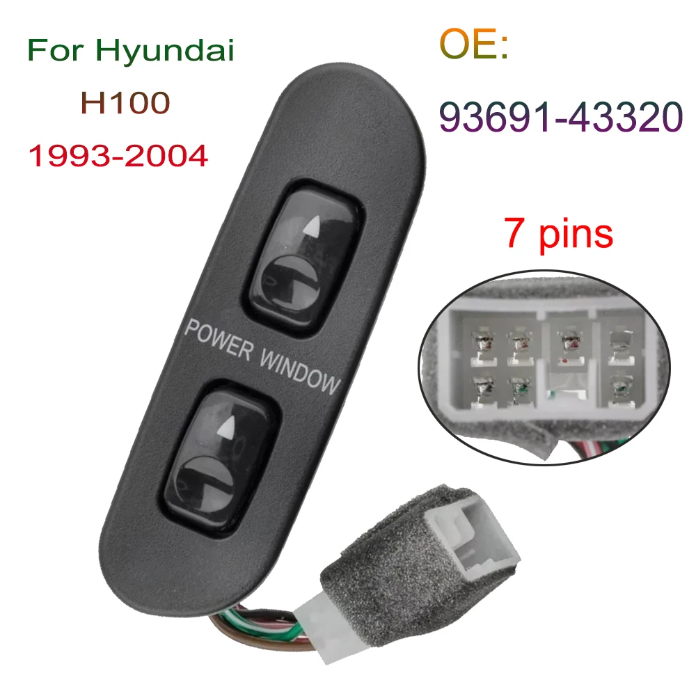 Car Accessories 93691-43320 9369143320 For Hyundai H100 Bus Kasten 1993-2004 Electric Power Window Switch Lifter Control Button