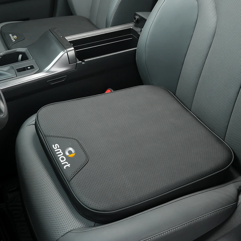 Car Seat Cushion Leather Booster Mat Seat Protector Cover Accessories For Smart Fortwo 451 450 454 Forfour EQ Cabrio Crossblade