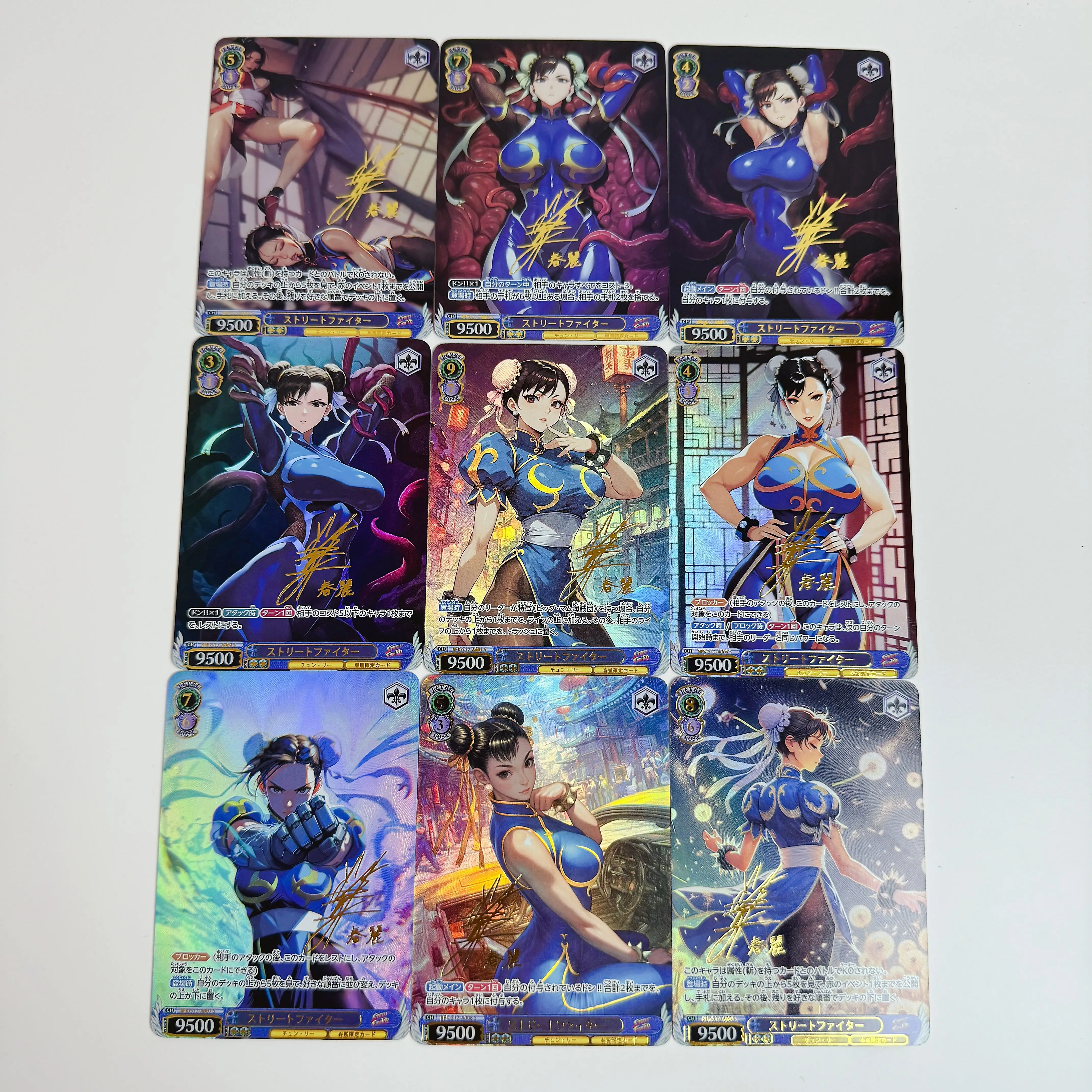 Bandai Classic Game Boxing King Character Chunli Anime Flash Card Collection Card Christmas Wansheng Festival Gifts