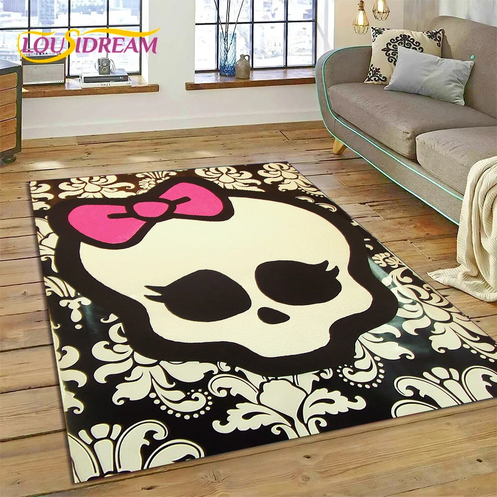 Cartoon Monster High Draculaura Vampire Rug Carpet for Living Room Bedroom Home Decor,Non-slip Decoration for Sofa Doormat Gift