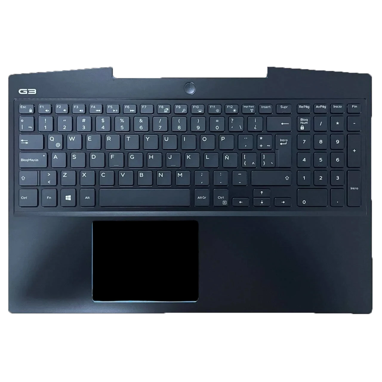 Original New Latin Keyboard For Dell G3 15 3590 P89F Laptop Palmrest Upper Cover Top Case with White Backlight keyboard Repair