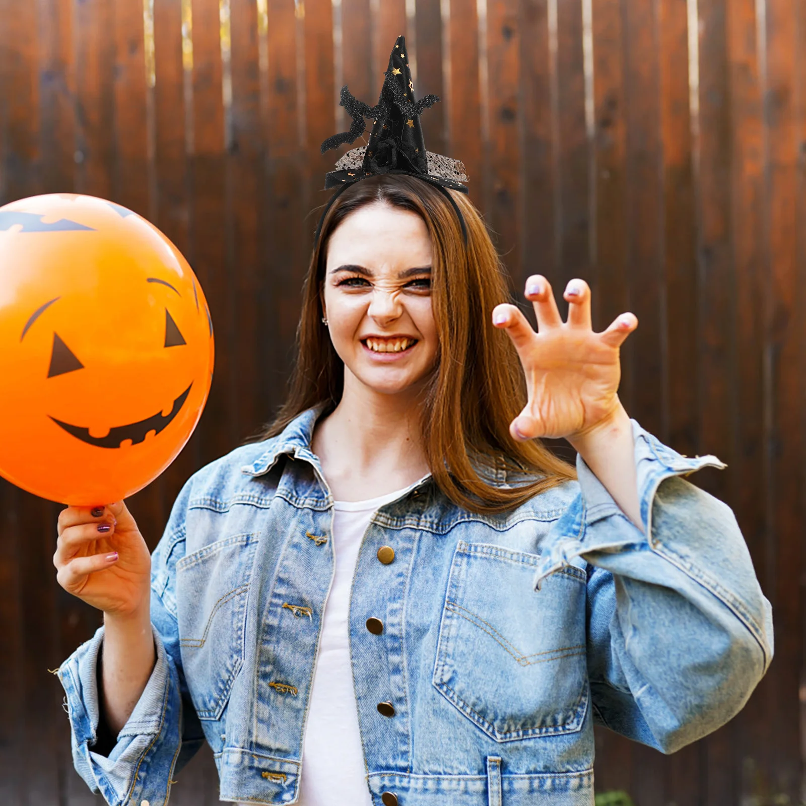 Sombrero de bruja, diadema de encaje, accesorio de disfraz de Halloween, diseño elegante de murciélago, accesorios para la cabeza de mujer, diadema de encaje