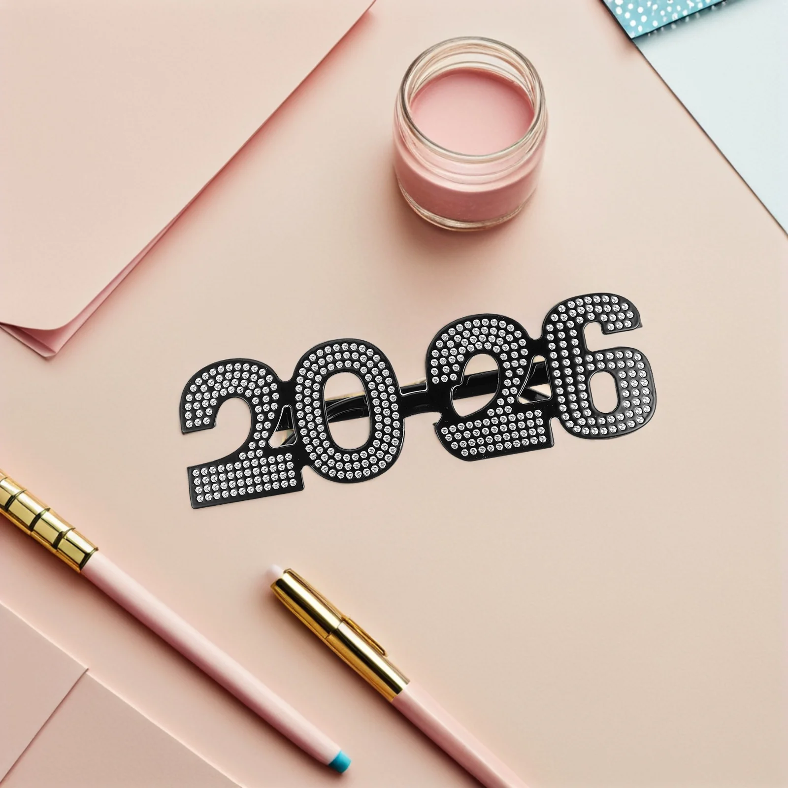 

2026 New Year Glasses Plastic Bright Colors Party Number Eyewear Photo Props New Years Eve Accessories Number Party Glasses