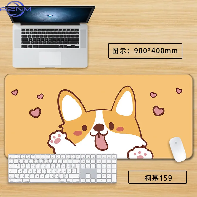Kawaii Welsh Corgi Mouse Pad  Cute Cartoon Shiba Inu Game Keyboard Pad Computer Home Keyboard Dog Table Rug