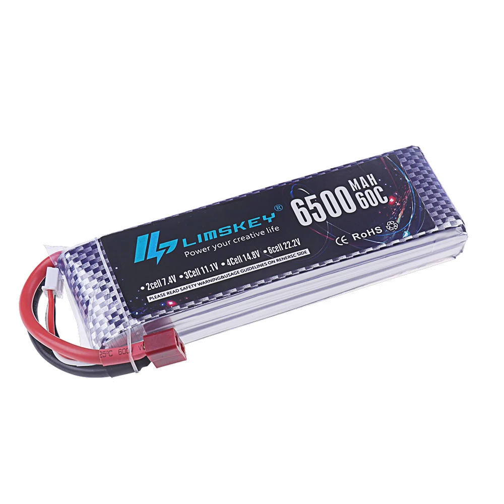 7.4V 6500MAH 2S LiPo Battery 60C High Capacity For RC Quadcopter Helicopter Car Boat Drones Spare Parts Deans T JST TRX XT60XT90