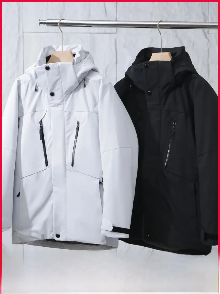 

Thiened Outdoor Men's down Jaet Laser Pred Glue Windproof Warmth Autumn Winter Couple's Jaet Polyester Fiber