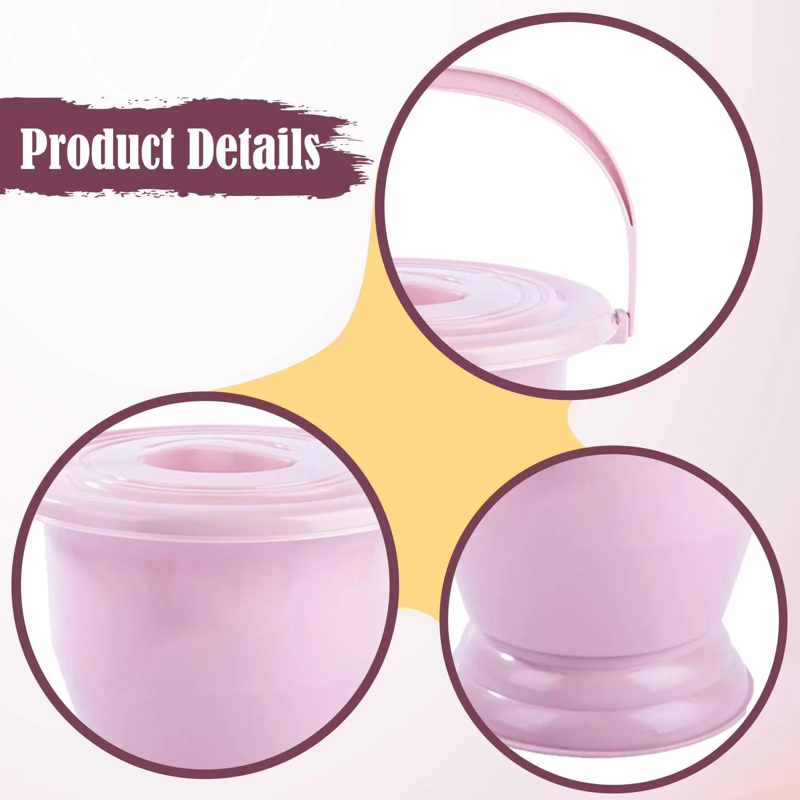 어린이 여성 남성 노인을 위한 뚜껑이 있는 휴대용 변기 변기 흡입기