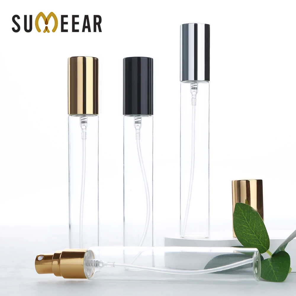 

50pcs Empty Container Refillable Bottle 15ml Spray Bottle Clear Glass Perfume Atomizer Travel Refillable Cosmetic Spray Bottle