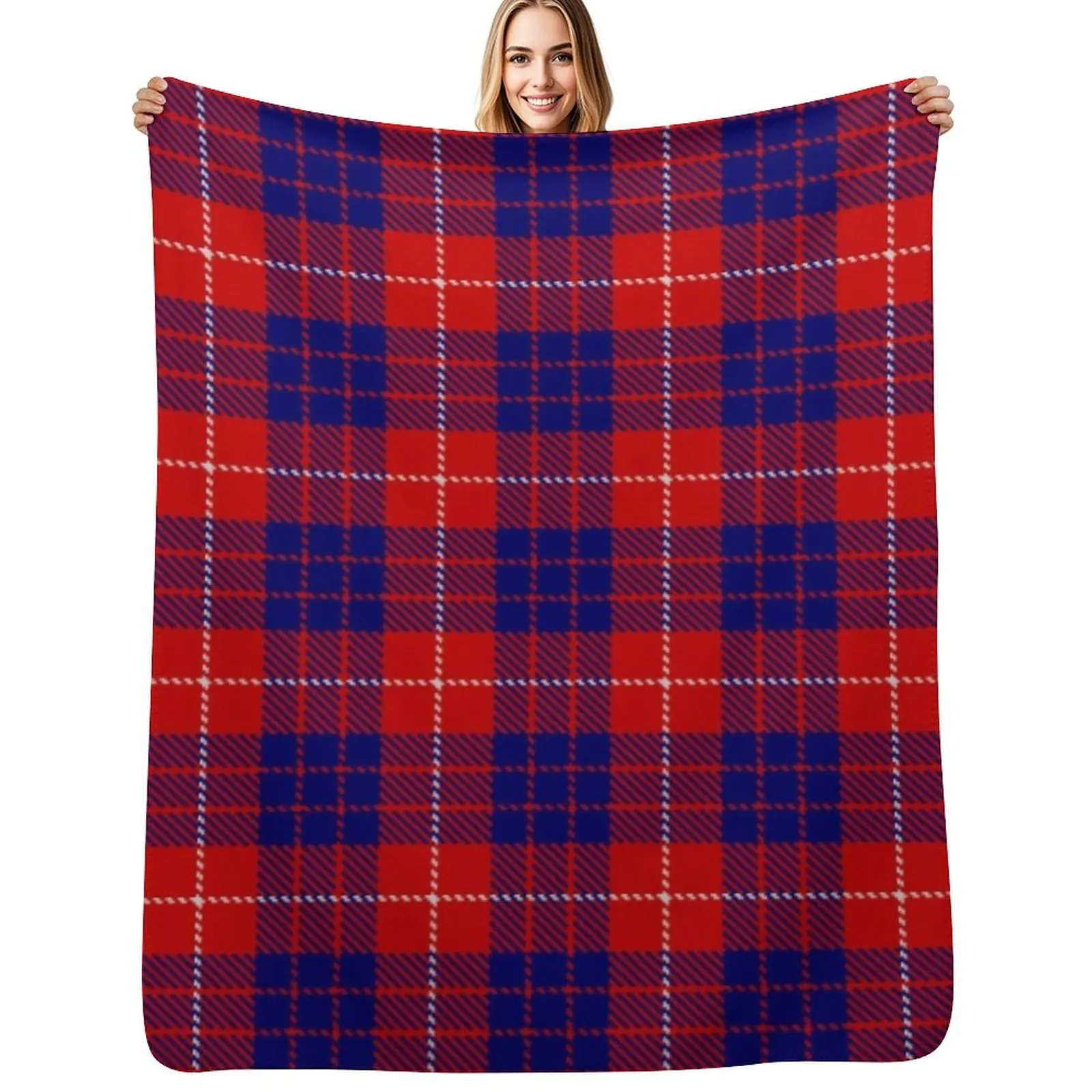 Clan Hamilton Tartan Throw Blanket Outdoor Soft Blanket for Picnic Beach Camping