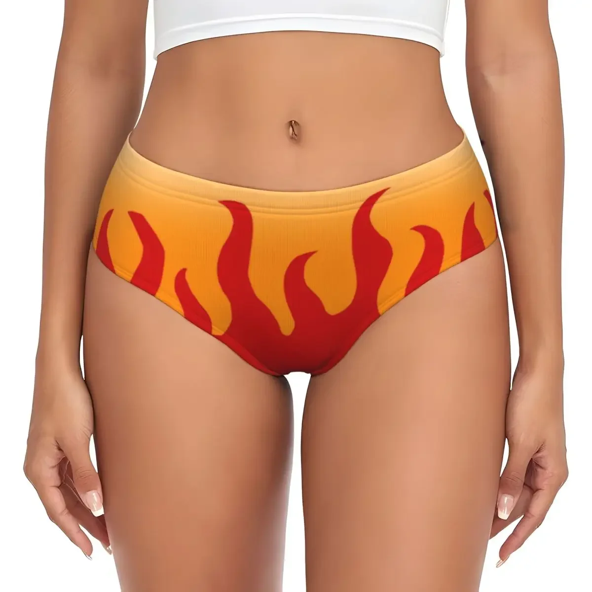 

Custom Womens Demon Slayer Kyojuro Rengoku Brief Panties Female Breathable Anime Kimetsu No Yaiba Underwear Underpants