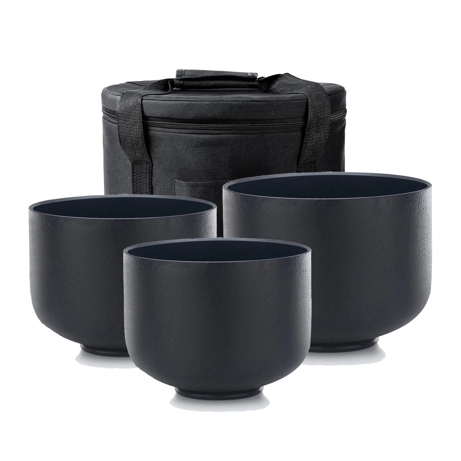 Hye-eun Black Crystal Singing Bowl Set 3pcs 8\