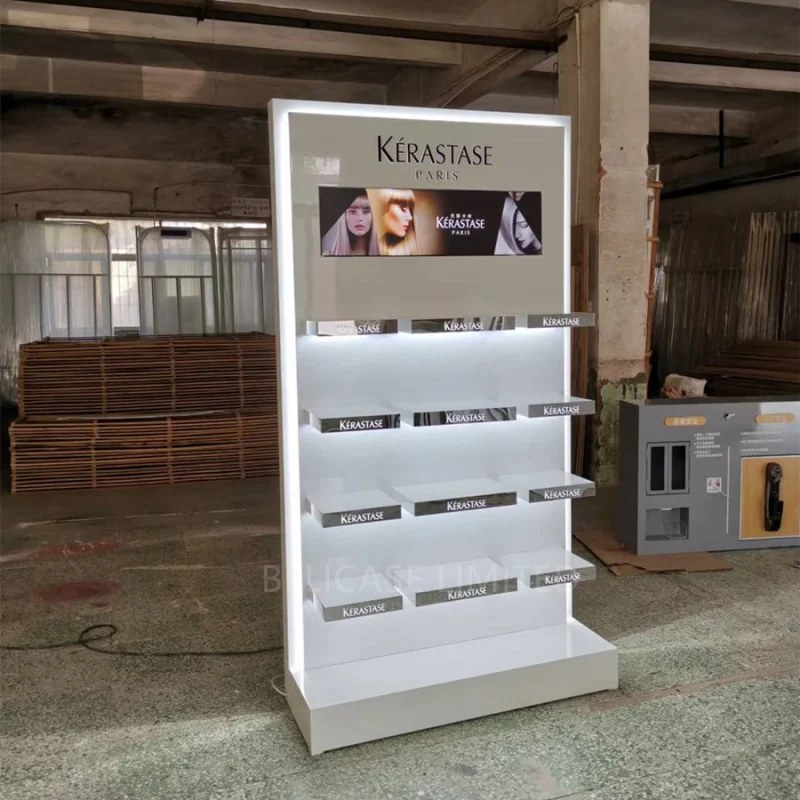 

2025customized.Hot Sale Cosmetic Shop Furniture Makeup Store Display Wall Cabinet Fashion Cosmetic Shelves Retail Shops