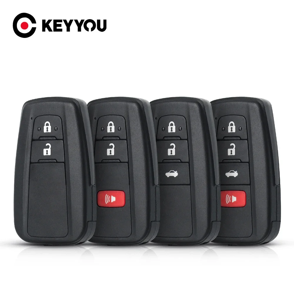 

KEYYOU 2x для Toyota Prius Camry 2016 2017 2018 RAV4 2019 брелок 2 2 + 1 3 + 1 кнопки умный чехол для дистанционного управления автомобильным ключом