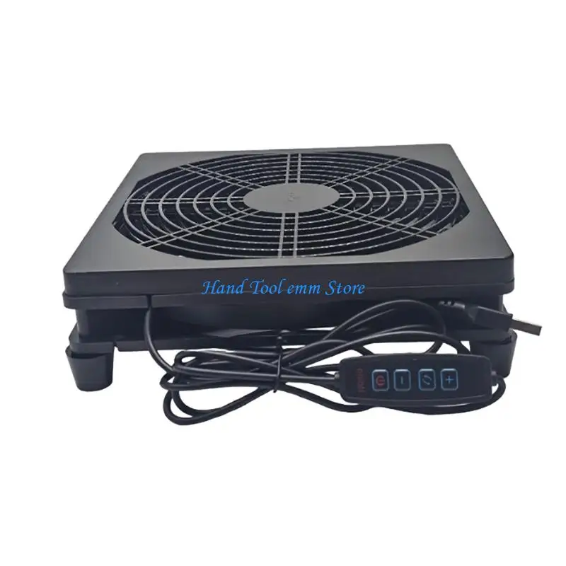 H37F 5V USB Router Fan 180MM Cooling Fan Brushless Portable Cooling with Switcher Replacement for Router Modem Box