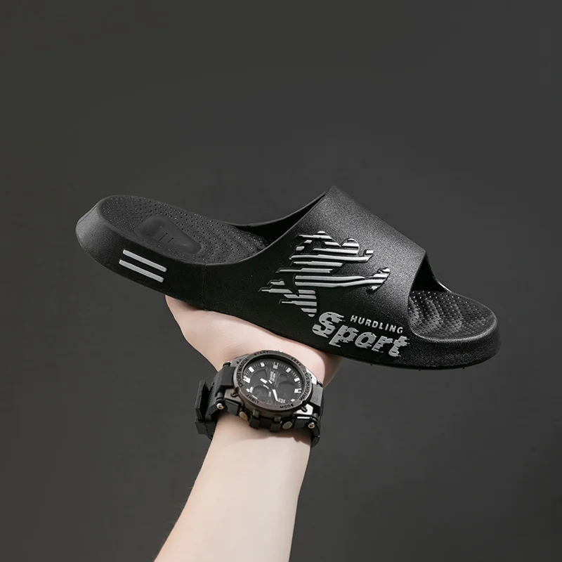 Men's Slippers Summer PVC Soft Slippers for Male Outdoor Thicken Anti-slip Beach Sandals Bathroom Leap Sport Cool ins New Sandal