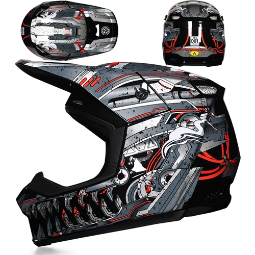 Imagen 2 del producto Casco de motocicleta todoterreno profesional ORZ, casco todoterreno para bicicleta de montaña, DH downhill Capacite De Motocicletta