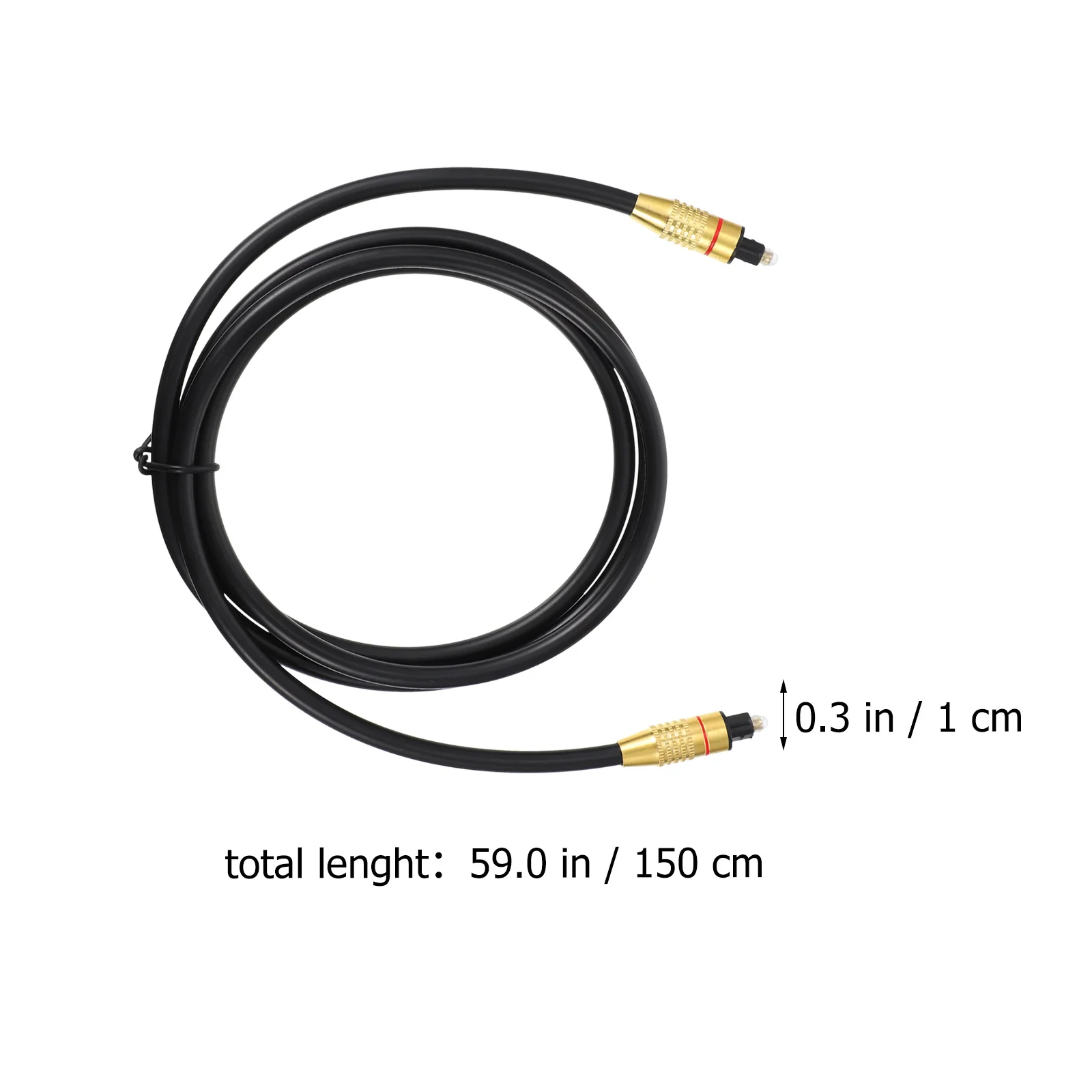 

1 Audio Cable 6.0Mm Gold-Plated Connectors Low- Fiber Core For Game Console Sound Bar Digital Audio