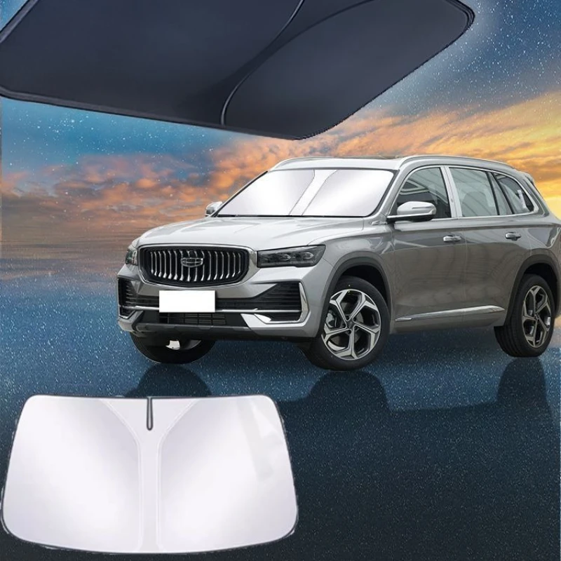 For Geely Monjaro Coolray Tugella Okavango Starray EX5 Windshield Sun Shade Blocks Ray Reflector Visor Shield Cover Foldable - view 5