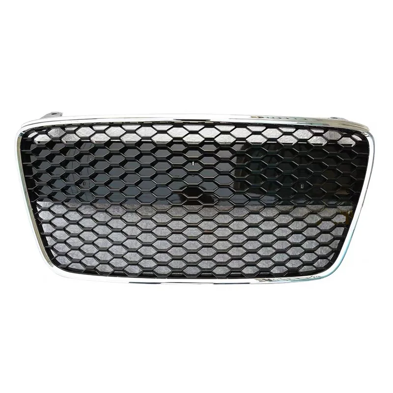 Hot R8 Front Bumper Gloss Black Mesh Grill ABS RS8 Look Car Henycomb Front Grill For Audi R8 2007 2008 2009 2010 2011 2012 2013