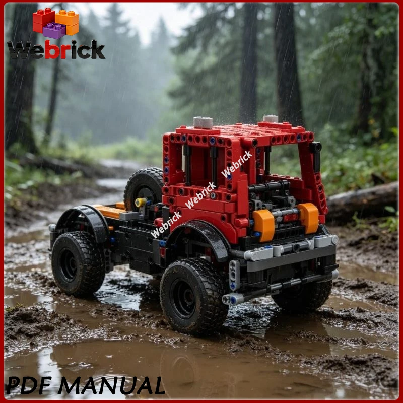 Custom MOC Articulated Forestry Off Road Tractor Building Blocks Heavy Offroad Farm Machinery Bricks Toy For Desktop Display