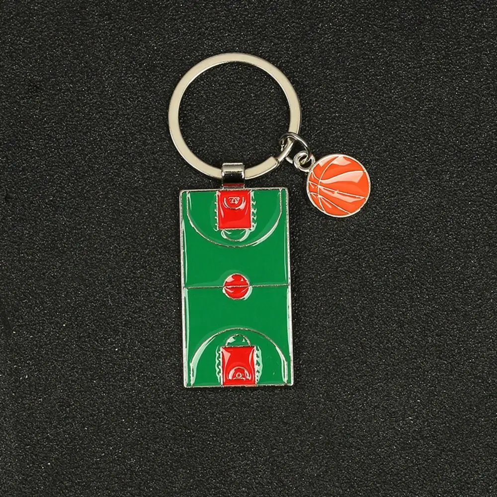 Basketball Court Football Keyring Tennis Court Team Souvenirs Basketball Key Chain Sports Competitions Metal