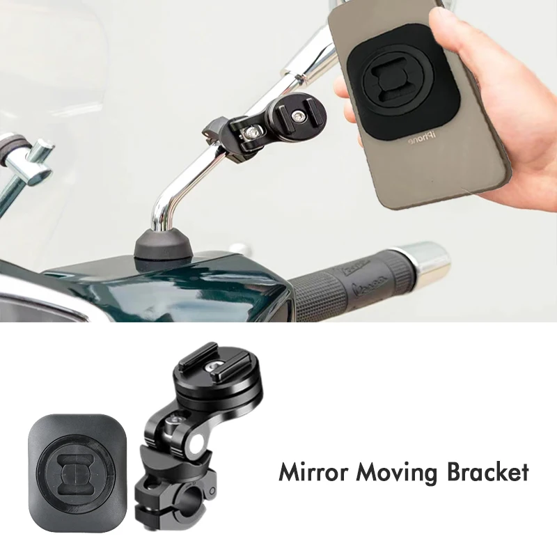 Scooter Rearview Mirror Mobile Phone Mount Lock Fit10-16mm Mirro Bar Support Quick Installation For Vespa Moto Gtc 50150