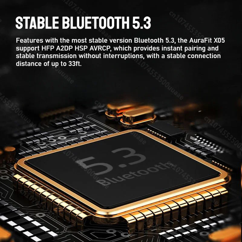 Monster AuraFit X05 داخل الأذن OWS سماعات بلوتوث توصيل الهواء سماعة رأس لاسلكية رياضية IPX7 مقاومة للماء بلوتوث الأذن هوك