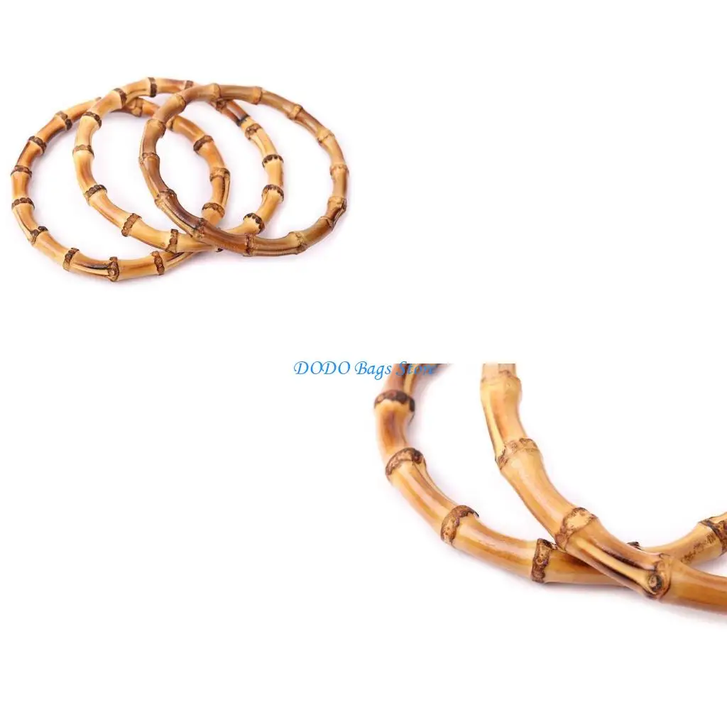

Flat Round Purse Handle Bamboo Bag Handles DIY Handmade Bag Replacement