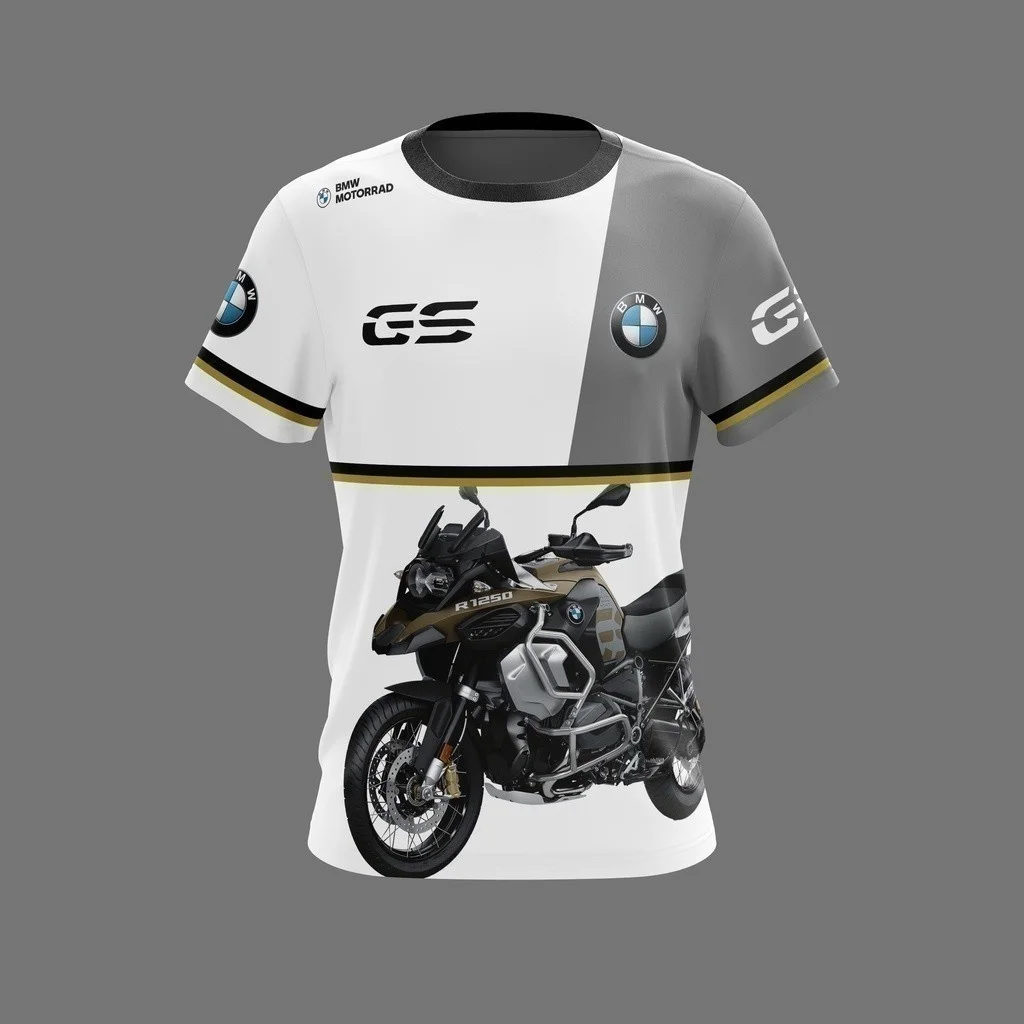 

Лето 2029, мужская быстросохнущая футболка с коротким рукавом BMW Racing GS, удобная дышащая мотоциклетная футболка для влюбленных, повседневная модная свободная футболка