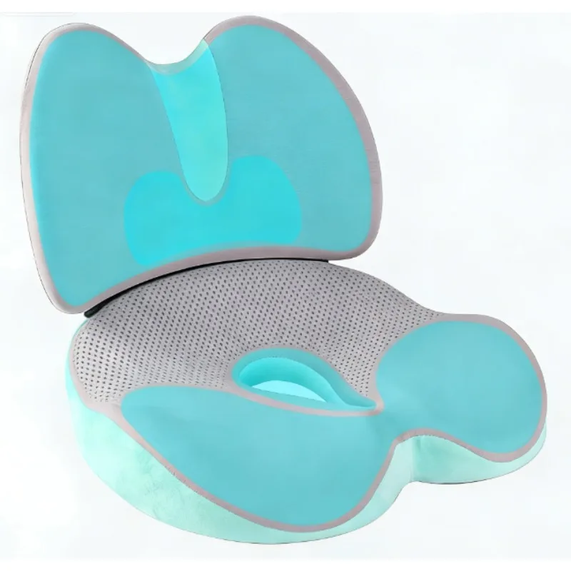 New Memory Sponge Waist Support Seat Cushion and Backrest Kit - Car Cushion for Posture Correction