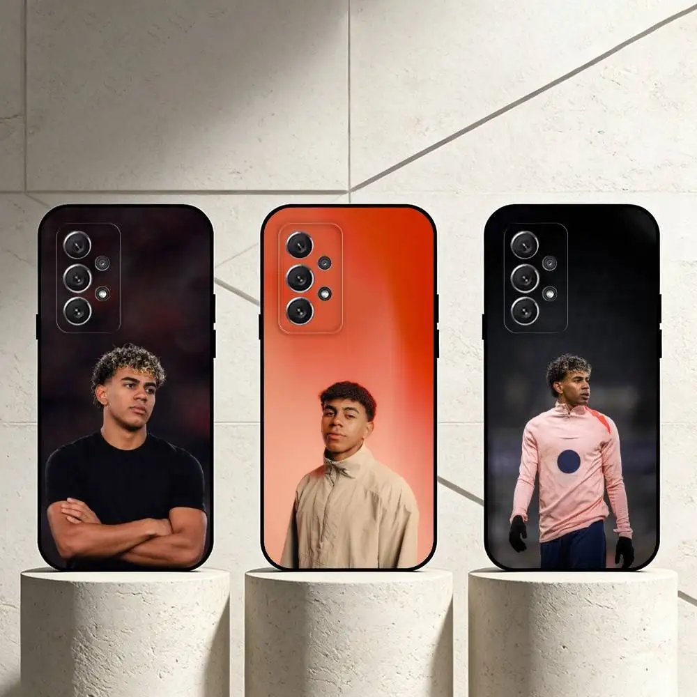 

L-Lamine Yamal Phone Case For Samsung S25,24,23,22,30,21,10,9,Ultra,Plus,Lite Soft Black Case
