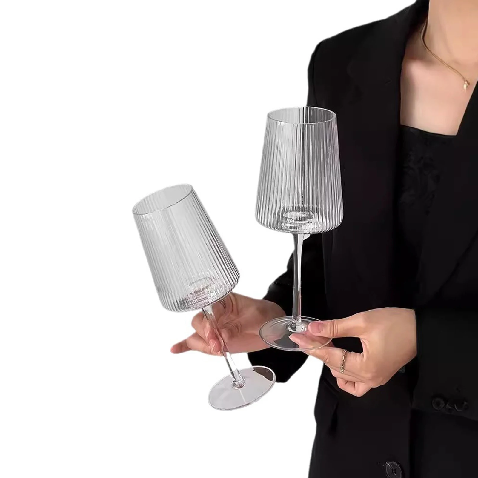 Fashionable Ribbed Glassware For Entertaining Guests In Style Champagne Coupe Glasses Elegant